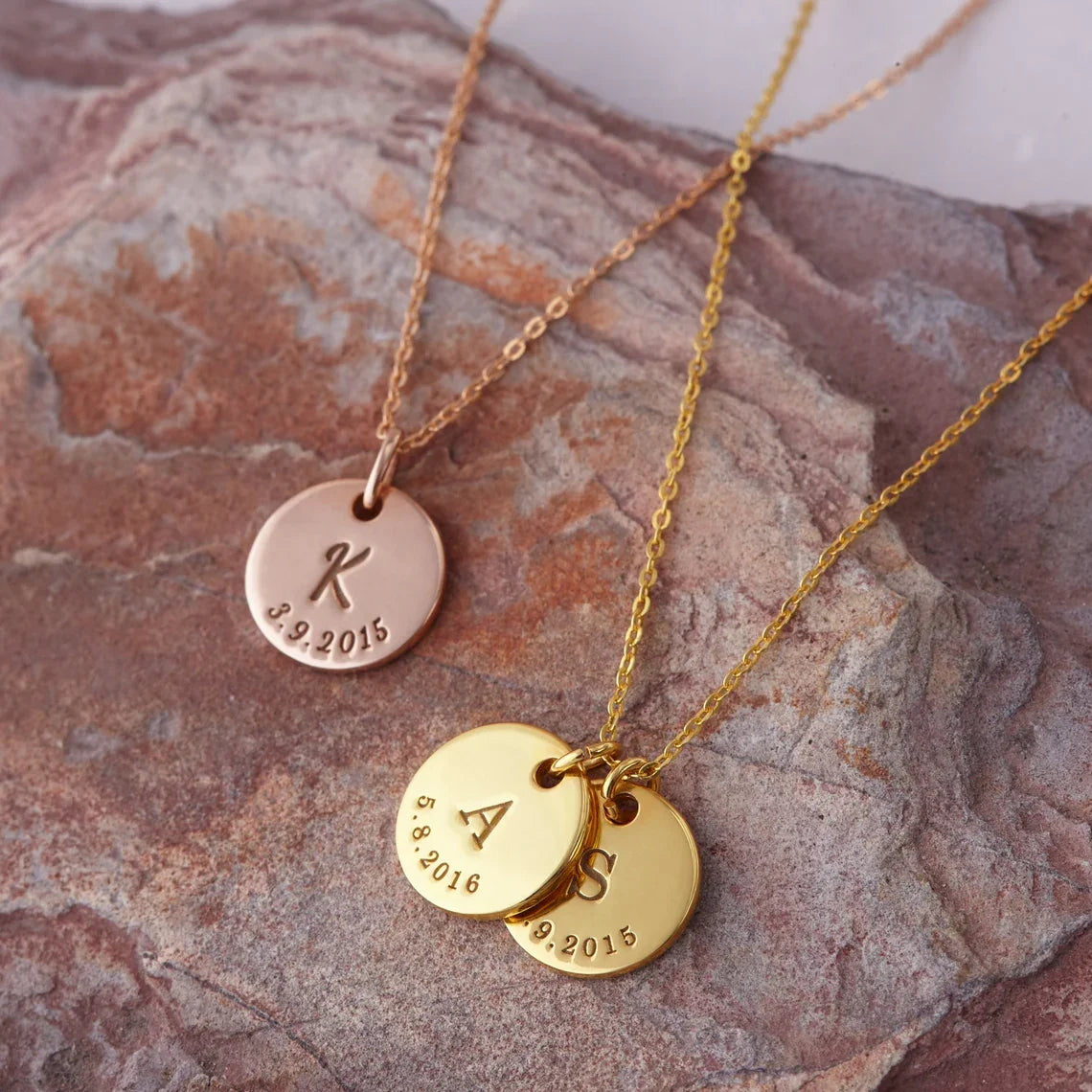 Personalized Children's Initials Necklace Silver Mom Necklace Kids Initials Necklace For Mom Jewelry Mothers Day Gift
