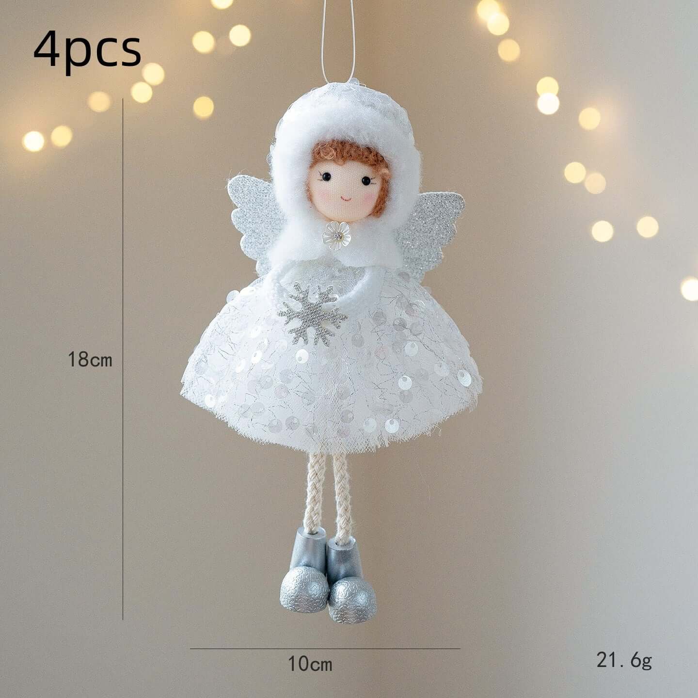 Christmas Winter Mesh Angel Big Eyes Girl Pendant