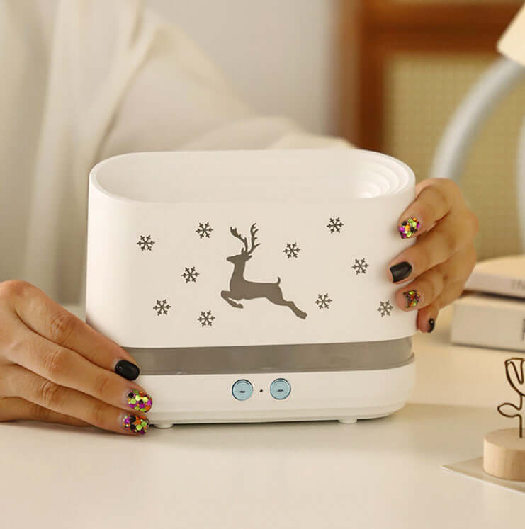 Elk Flame Humidifier – Cool Mist Aroma Diffuser with LED Flame Effect