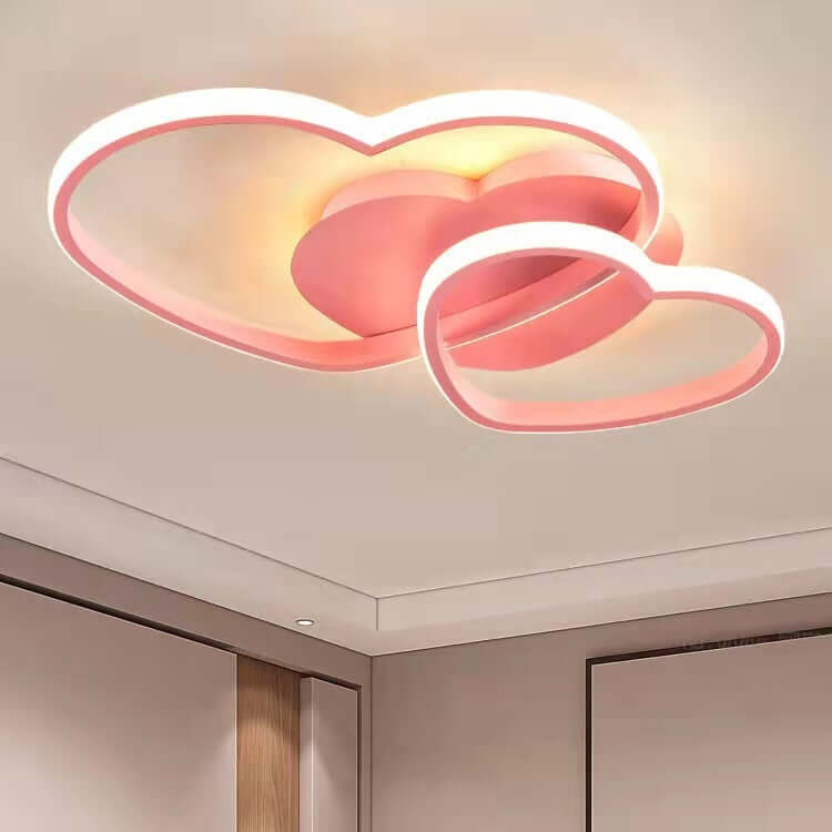 Doppel Herz Children's Room Bedroom LED Ceiling Light