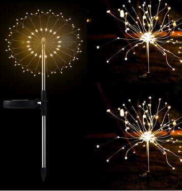 Solar Fireworks Lights Christmas Outdoor Decoration