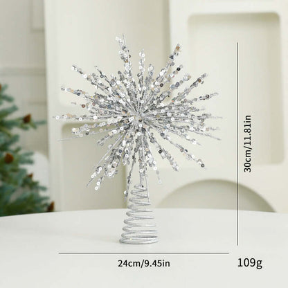 Eight Awn Star Champagne Christmas Decoration Ornaments