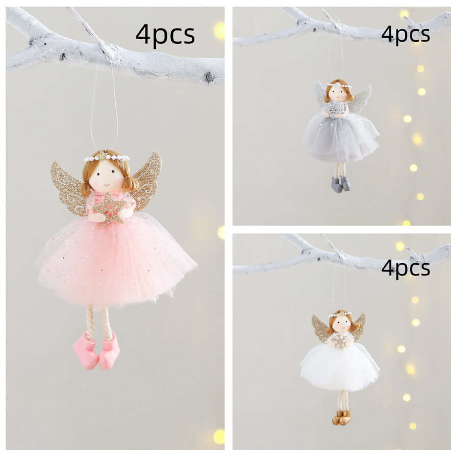 Christmas Winter Mesh Angel Big Eyes Girl Pendant