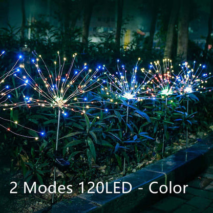 Solar Fireworks Lights Christmas Outdoor Decoration