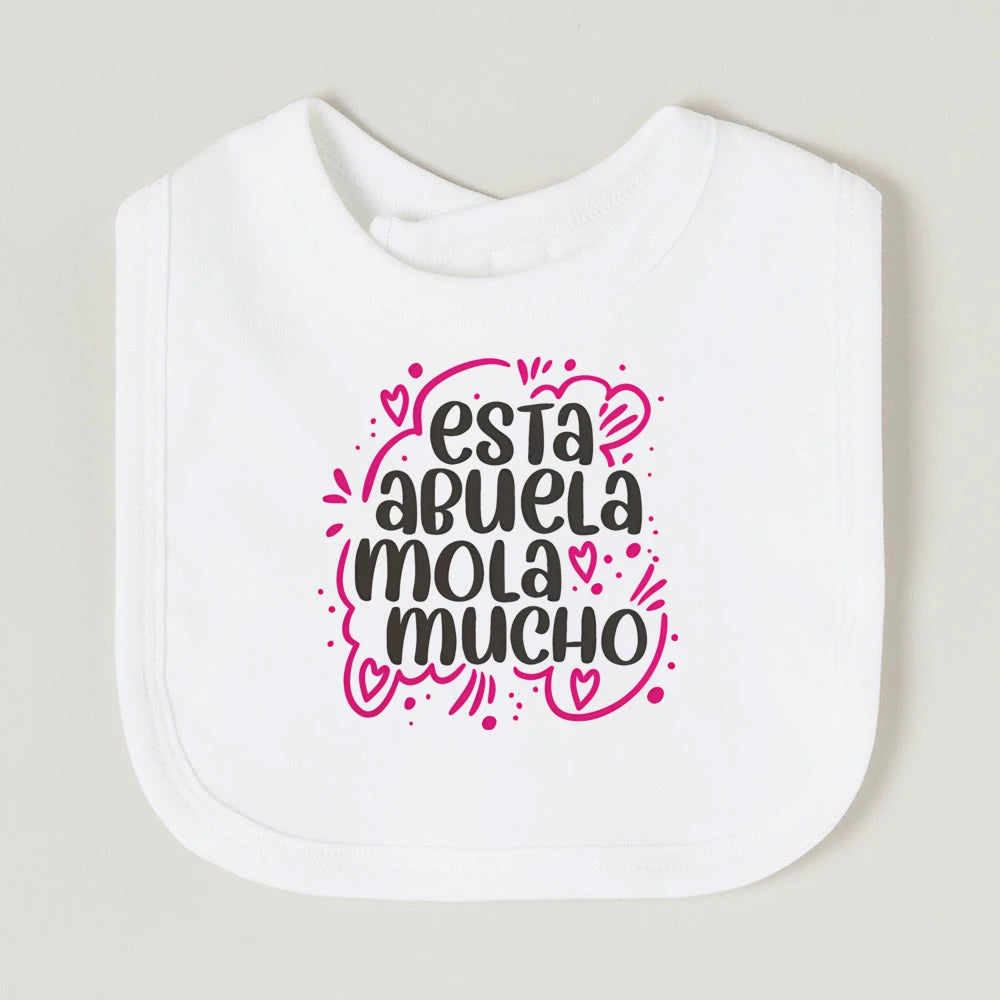 Mother's Day Abuala Print Baby Feeding Bib Cotton Comfy Newborn Burp Cloth Infant Soft Saliva Towel Perfect Gift for Mothers Day
