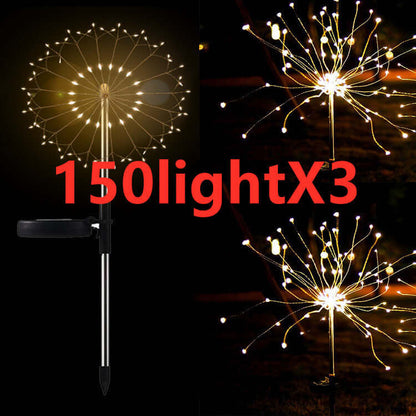 Solar Fireworks Lights Christmas Outdoor Decoration