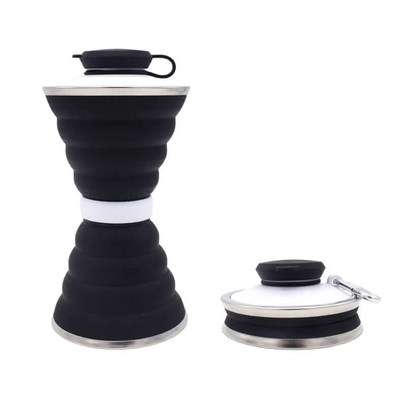 500ML Foldable Silicone Water Bottle for Travel & Sports