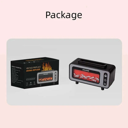 Ultrasonic Flame Humidifier 200ml Simulated Fireplace