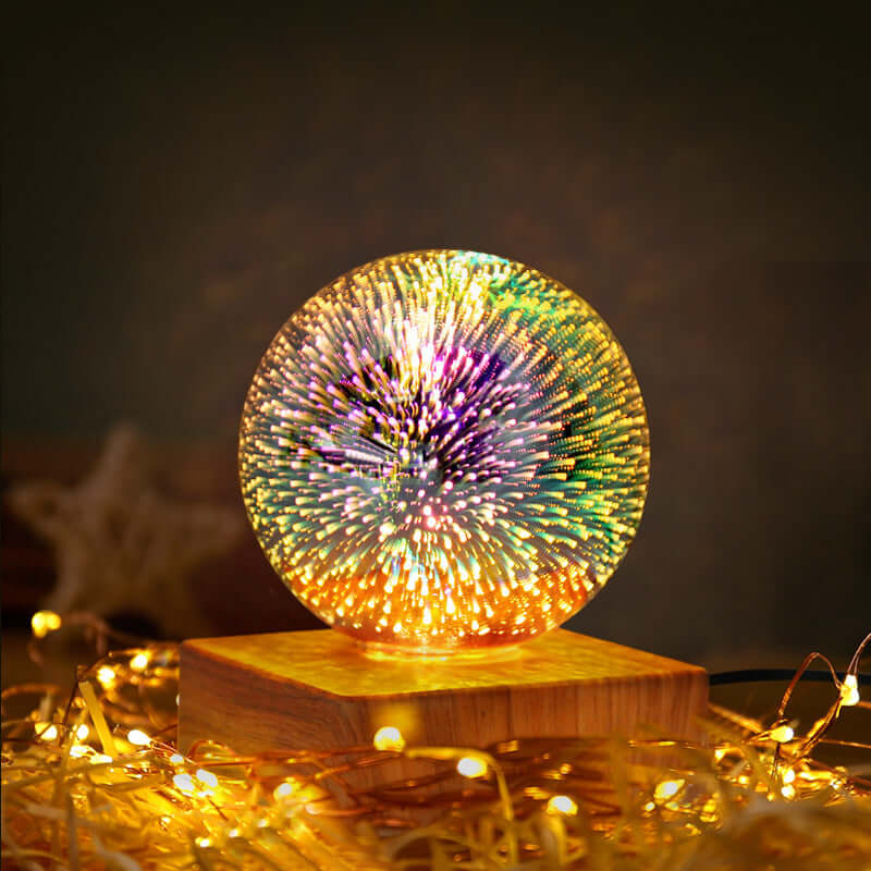 Crystals Ball Night Light USB 3D Firework Christmas Decor