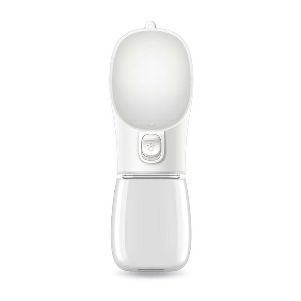 800ml portable dog water bottle with foldable bowl, ideal for outdoor activities and travel.