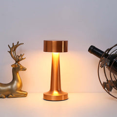 Bronze minimalist table lamp with stepless brightness control