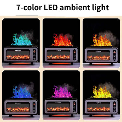 Ultrasonic Flame Humidifier 200ml Simulated Fireplace