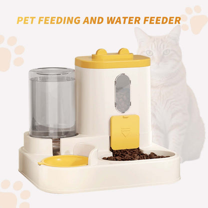 Automatic 2-in-1 Cat Food & Water Dispenser