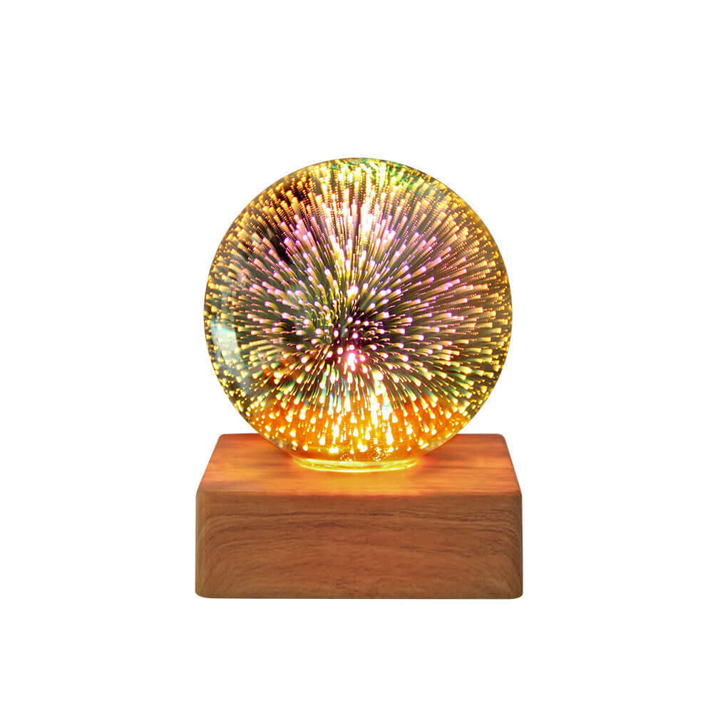 Crystals Ball Night Light USB 3D Firework Christmas Decor