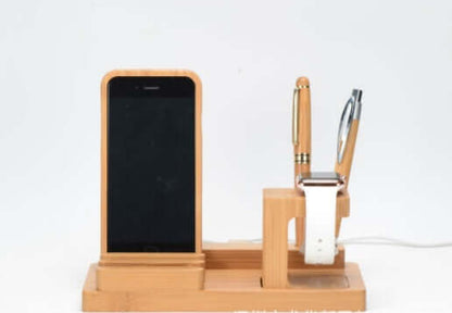 Wooden Mobile and Watch Charging Bracket