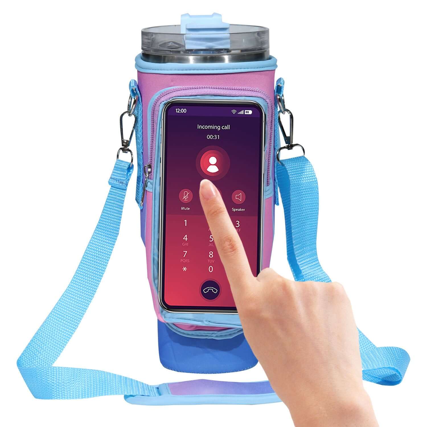 40oz Tumbler Sleeve with Phone Holder