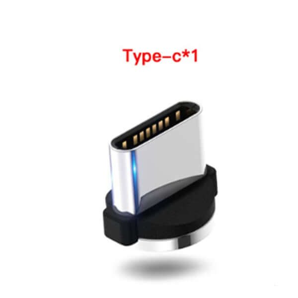 Type-C magnetic connector for easy charging, compatible with various devices including iPhone and Android.
