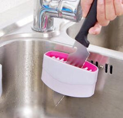 3pcs Kitchen Cleaning Brush Suction Cup for Chopsticks Forks