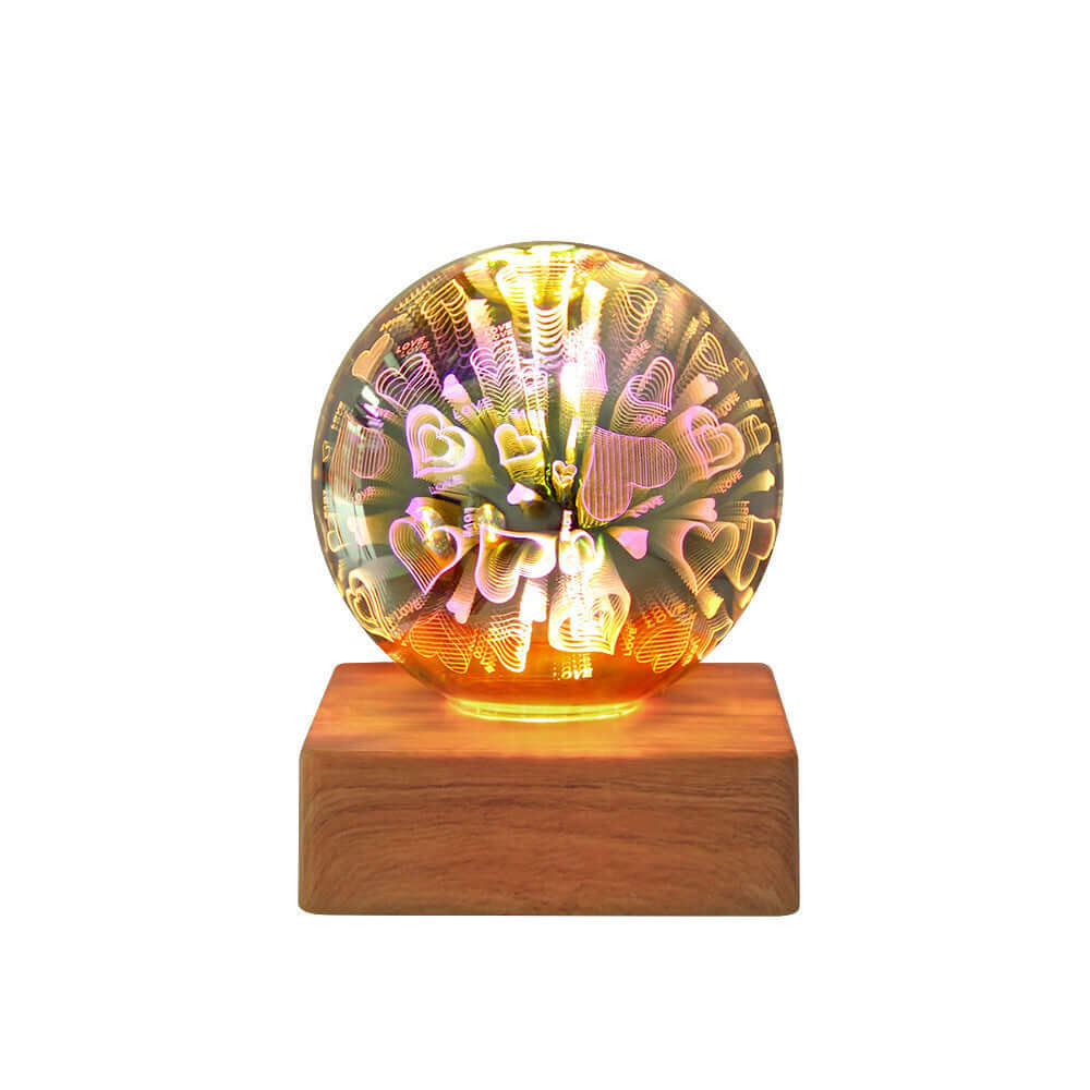 Crystals Ball Night Light USB 3D Firework Christmas Decor