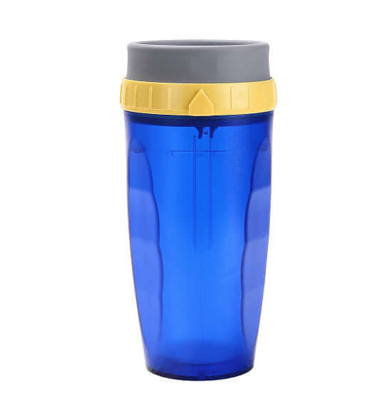 Stay hydrated with this portable tumbler cup. Double-wall insulation keeps drinks hot or cold. Great for kids and adults on the go.