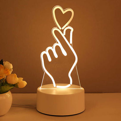 LED Night Lamp Neon Sign for Room Decor 3D Acrylic