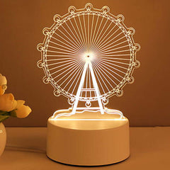 3D Acrylic LED Night Lamp – Neon Sign for Room Decor