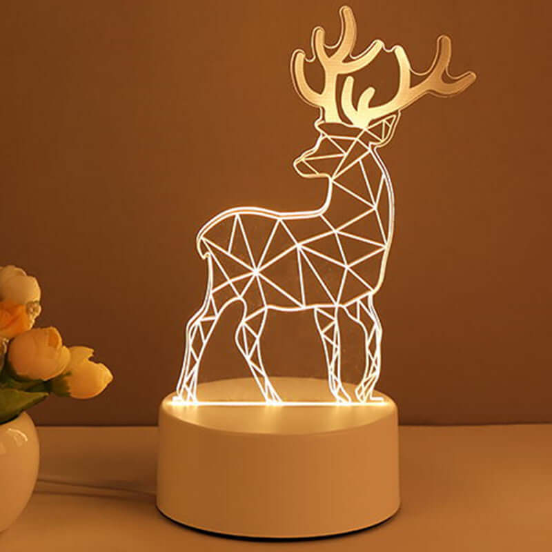 3D Acrylic LED Night Lamp – Neon Sign for Room Decor