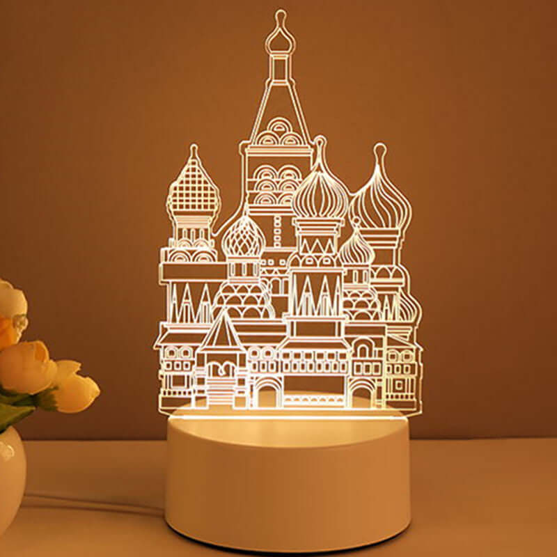 3D Acrylic LED Night Lamp – Neon Sign for Room Decor