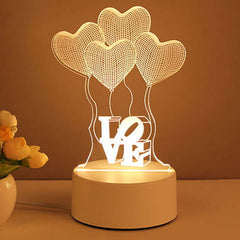 3D Acrylic LED Night Lamp – Neon Sign for Room Decor