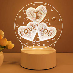 3D Acrylic LED Night Lamp – Neon Sign for Room Decor