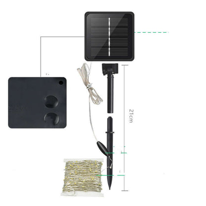 Outdoor Courtyard Colored Christmas Copper Wire String Light