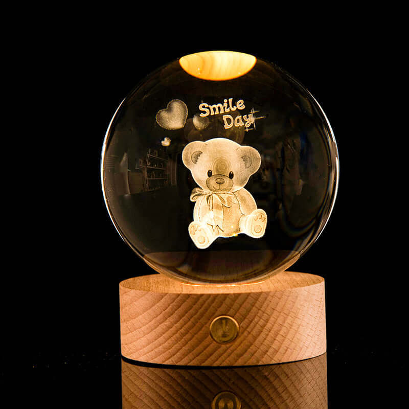 The Luminous Galaxy Crystal Ball features 3D laser-carved galaxies for a magical decor piece that glows—ideal for gifts, desks, or nightstands.