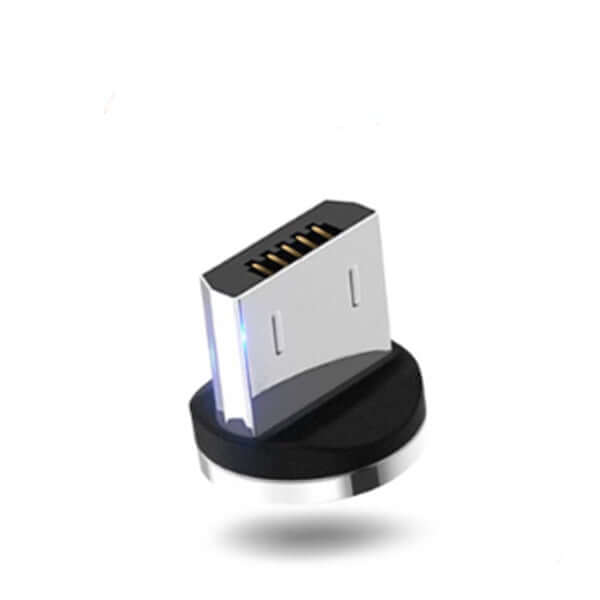 Magnetic data line connector for iPhone and Android, offers automatic calibration and dust protection.