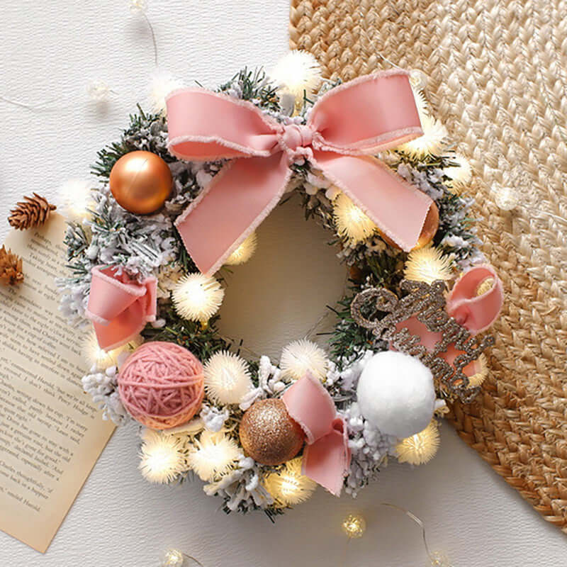 Christmas Pendant LED Light String Wreath Package Decoration