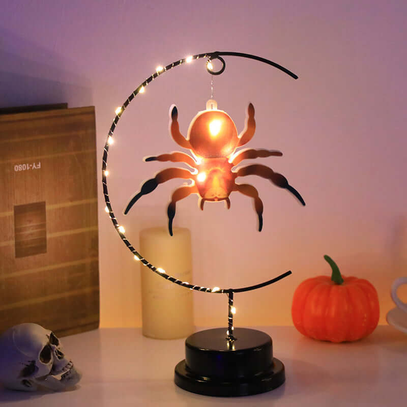 Led Halloween Wrought Iron Witch Modeling Lamp Atmosphere 