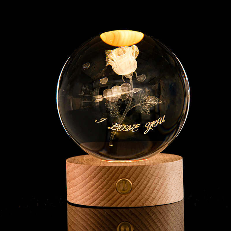 The Luminous Galaxy Crystal Ball features 3D laser-carved galaxies for a magical decor piece that glows—ideal for gifts, desks, or nightstands.