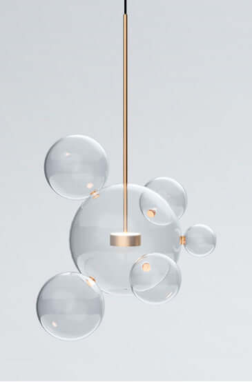 The Soap Bubble Mickey Chandelier adds a playful yet elegant LED glow to any living room, bedroom, or dining area with its artistic glass design.