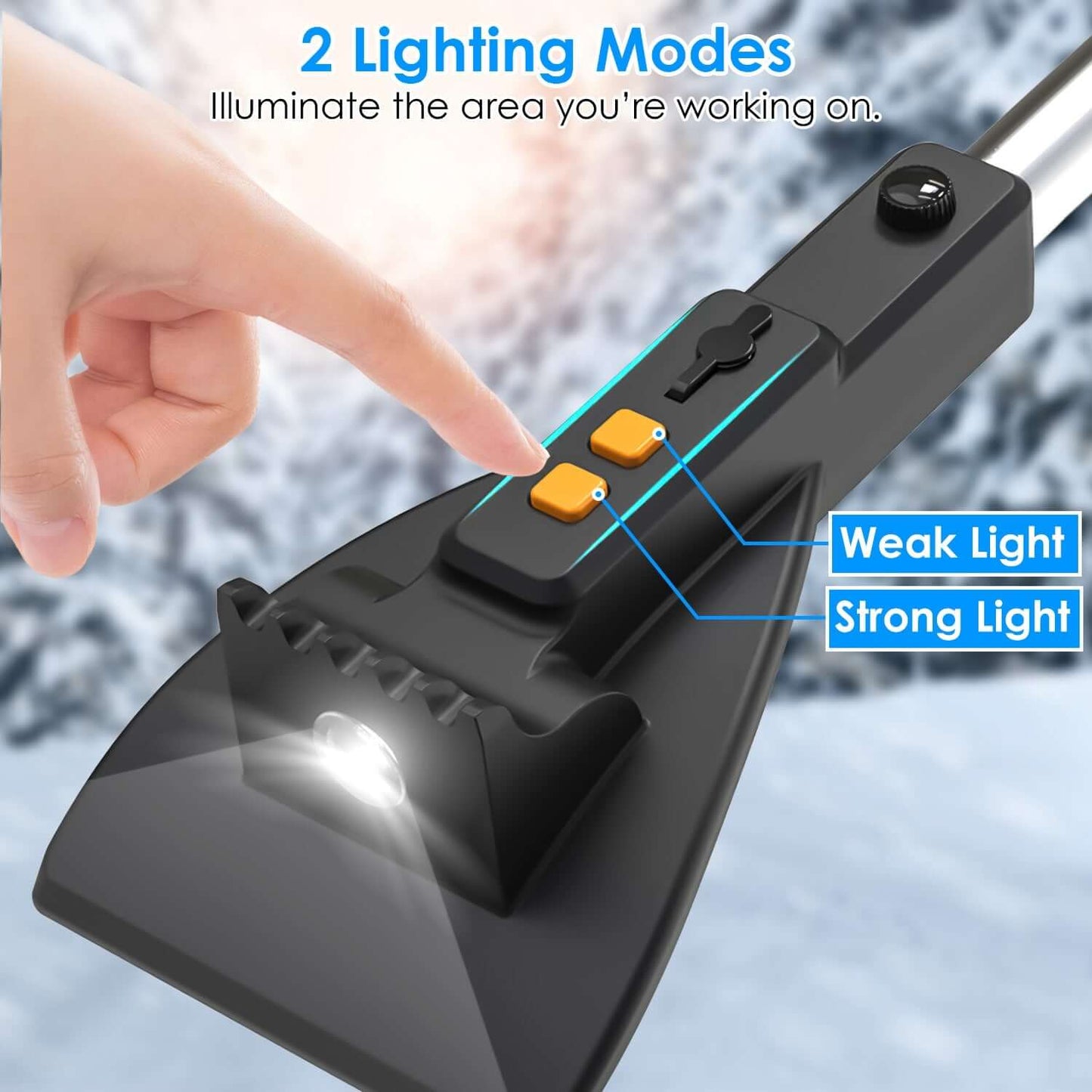 Car Snow Removal Shovel with Light 3 in 1 Tool  