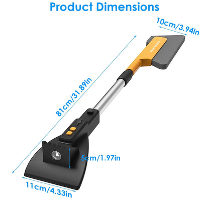 Car Snow Removal Shovel with Light 3 in 1 Tool  