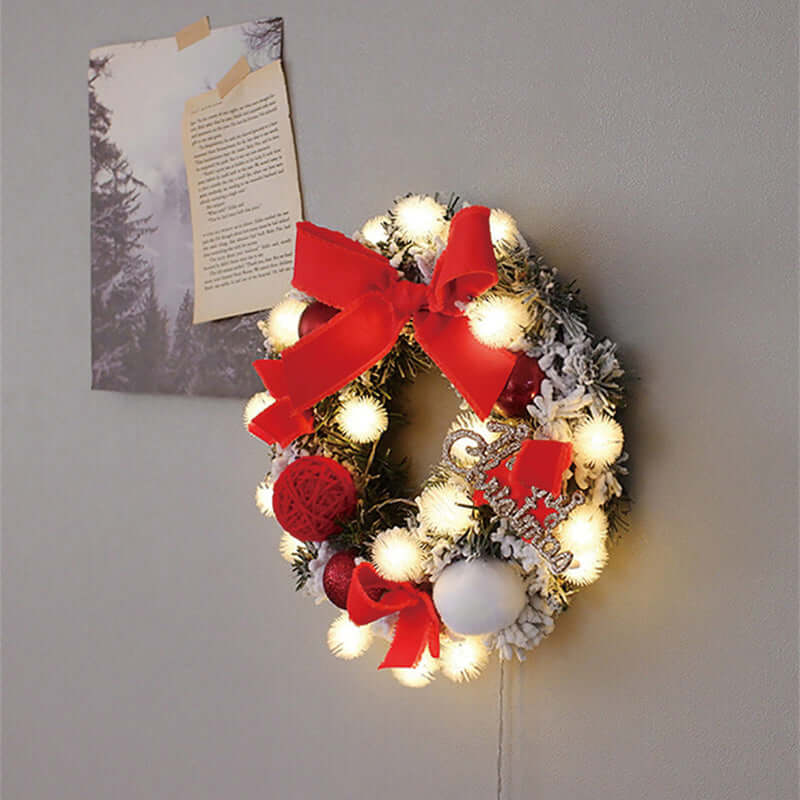 Christmas Pendant LED Light String Wreath Package Decoration