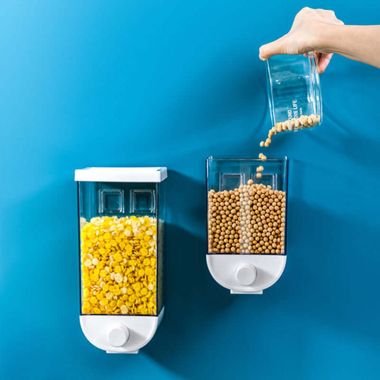 Kitchen Food Storage Press Container Cereal Dispenser Wall 