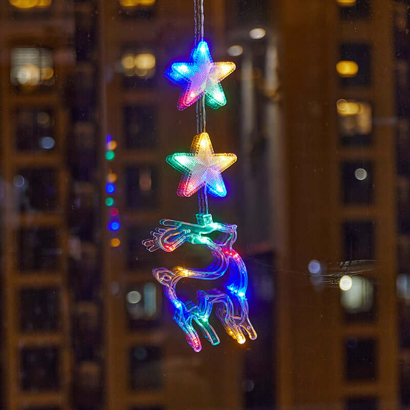 Christmas Atmosphere Layout Sucker Lamp Window Decoration