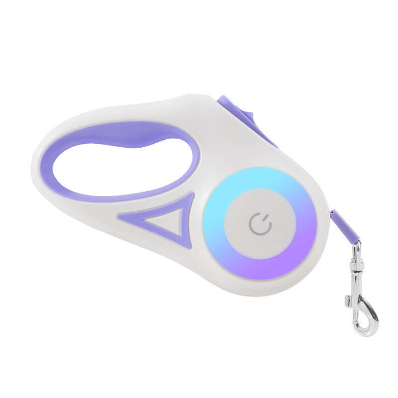 Retractable dog leash with comfortable grip for walking pets outdoors