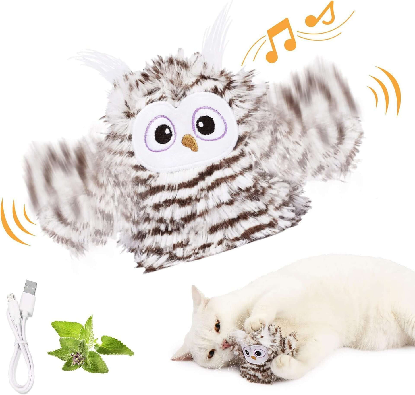 Cat Toy USB Rechargeable Electronic Pet Toys Flapping Bird