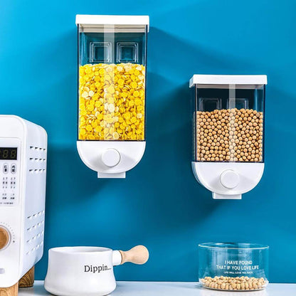 Kitchen Food Storage Press Container Cereal Dispenser Wall 
