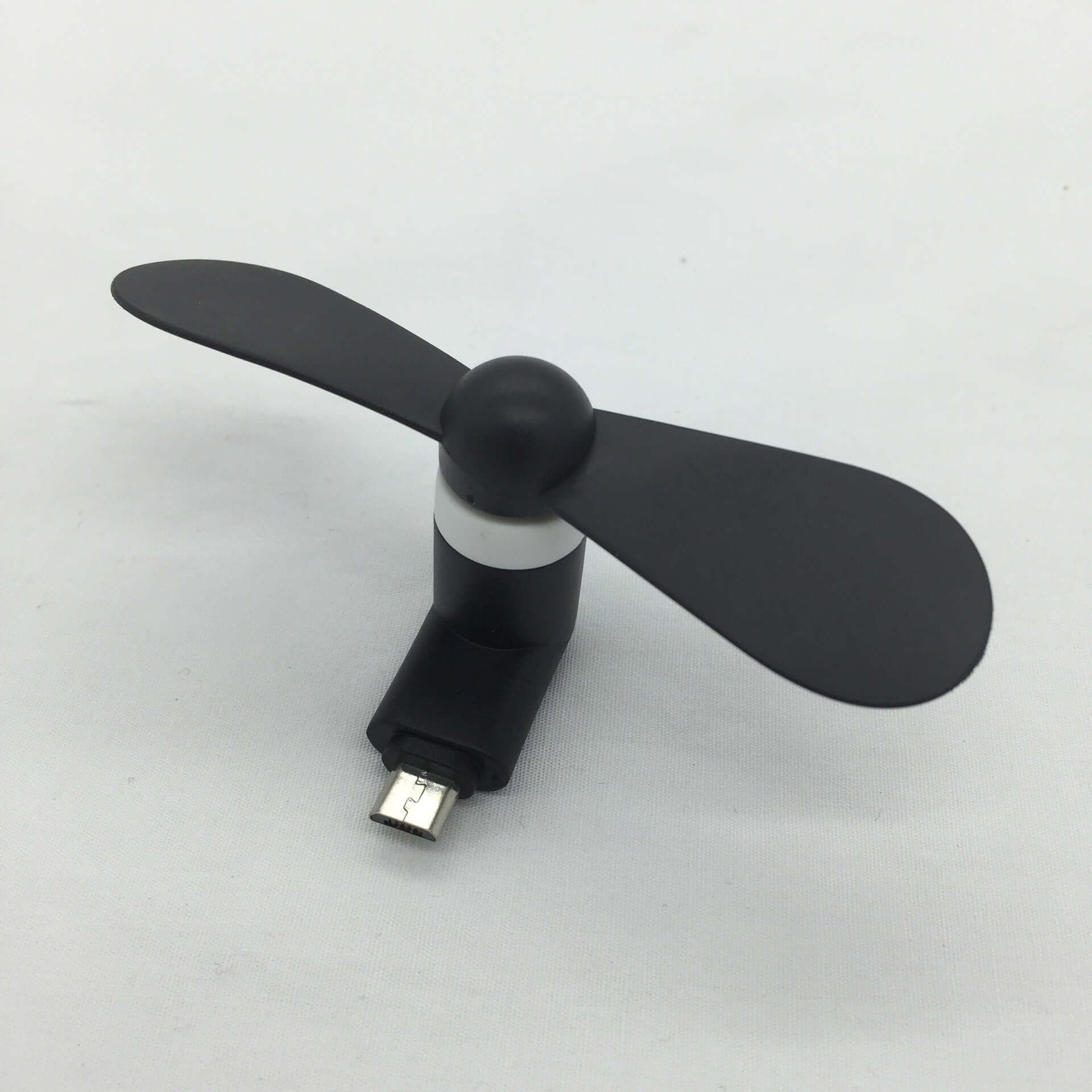 Portable mini fan for smartphones, compatible with iPhone and Android, compact design, low noise, available in multiple colors.
