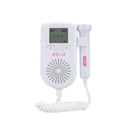 Fetal heartbeat monitor with 2.5MHz probe and LCD display for home use