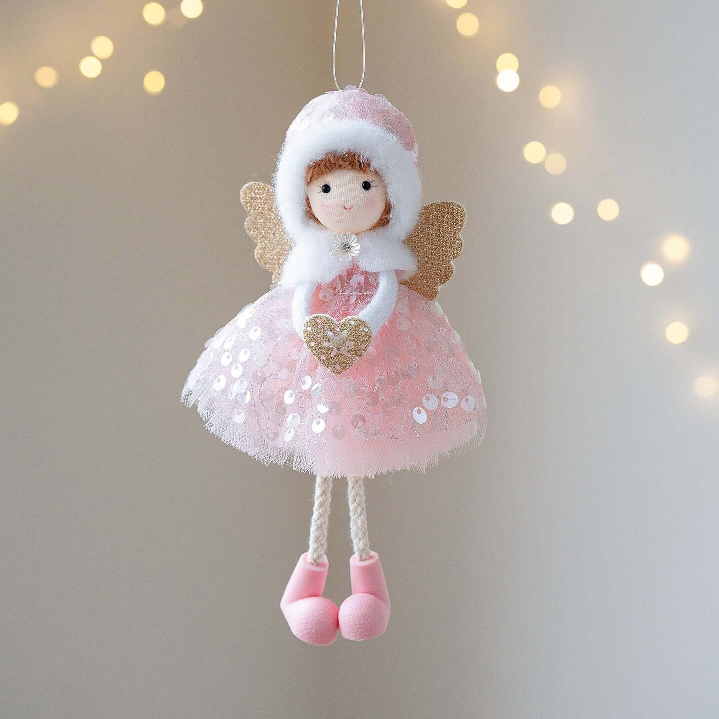 Christmas Winter Mesh Angel Big Eyes Girl Pendant