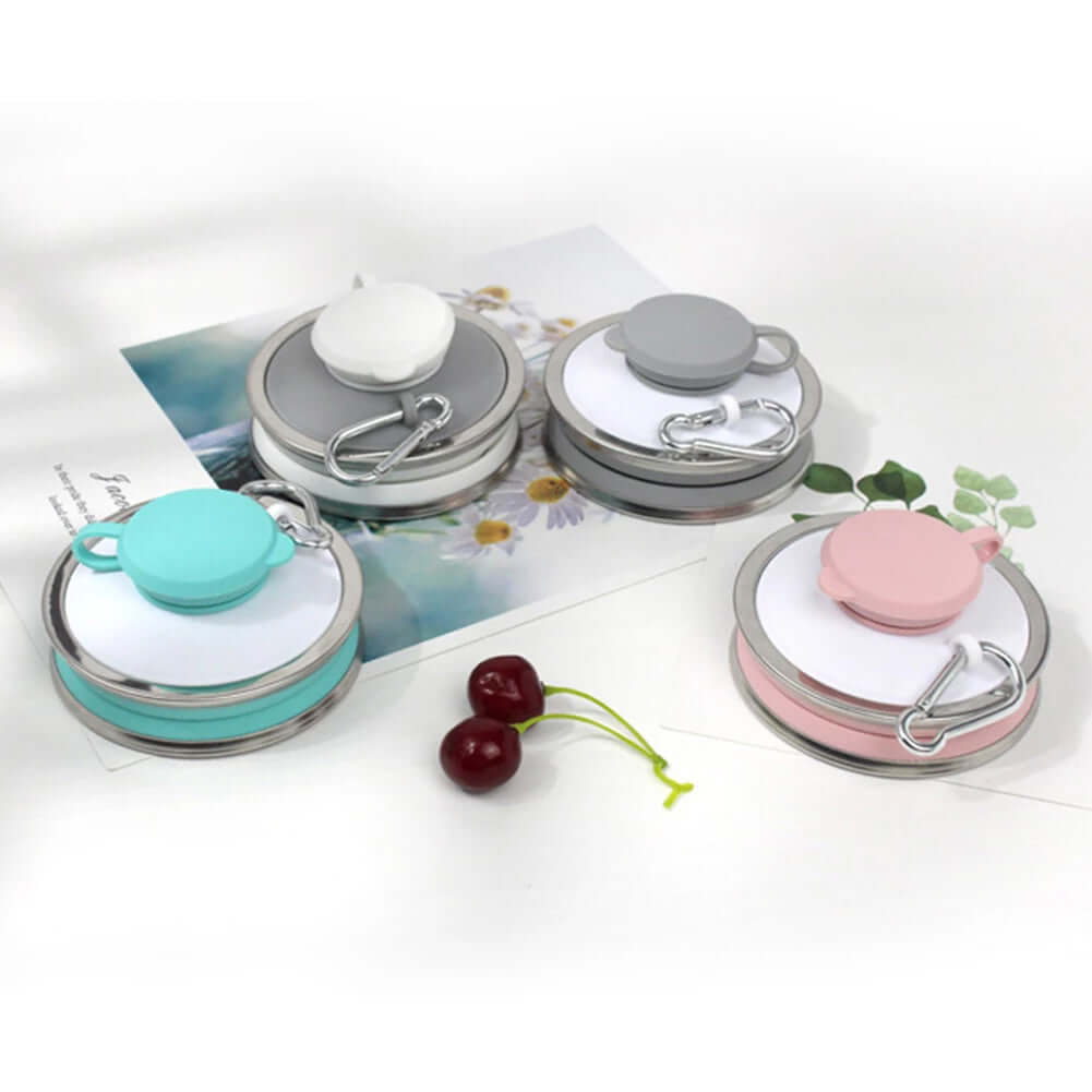 500ML Foldable Silicone Water Bottle for Travel & Sports