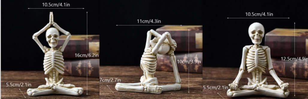  Halloween Horror Desktop Ornaments Skeleton in vintage white